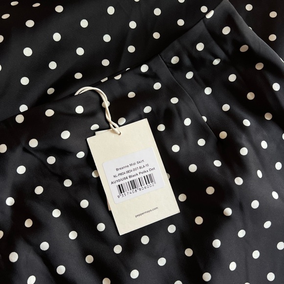 Peppermayo Black and White Polka Dot Maxi Skirt - Picture 4 of 6